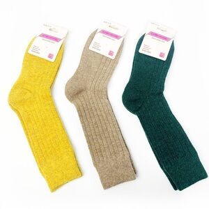 Wool Blend Sock Gift Set (3 Pairs) Women’s 9-11 Cozy Warm Winter Socks NWT